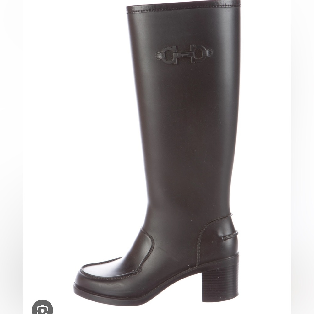 Salvatore Ferragamo Heeled Rain Boots sz7